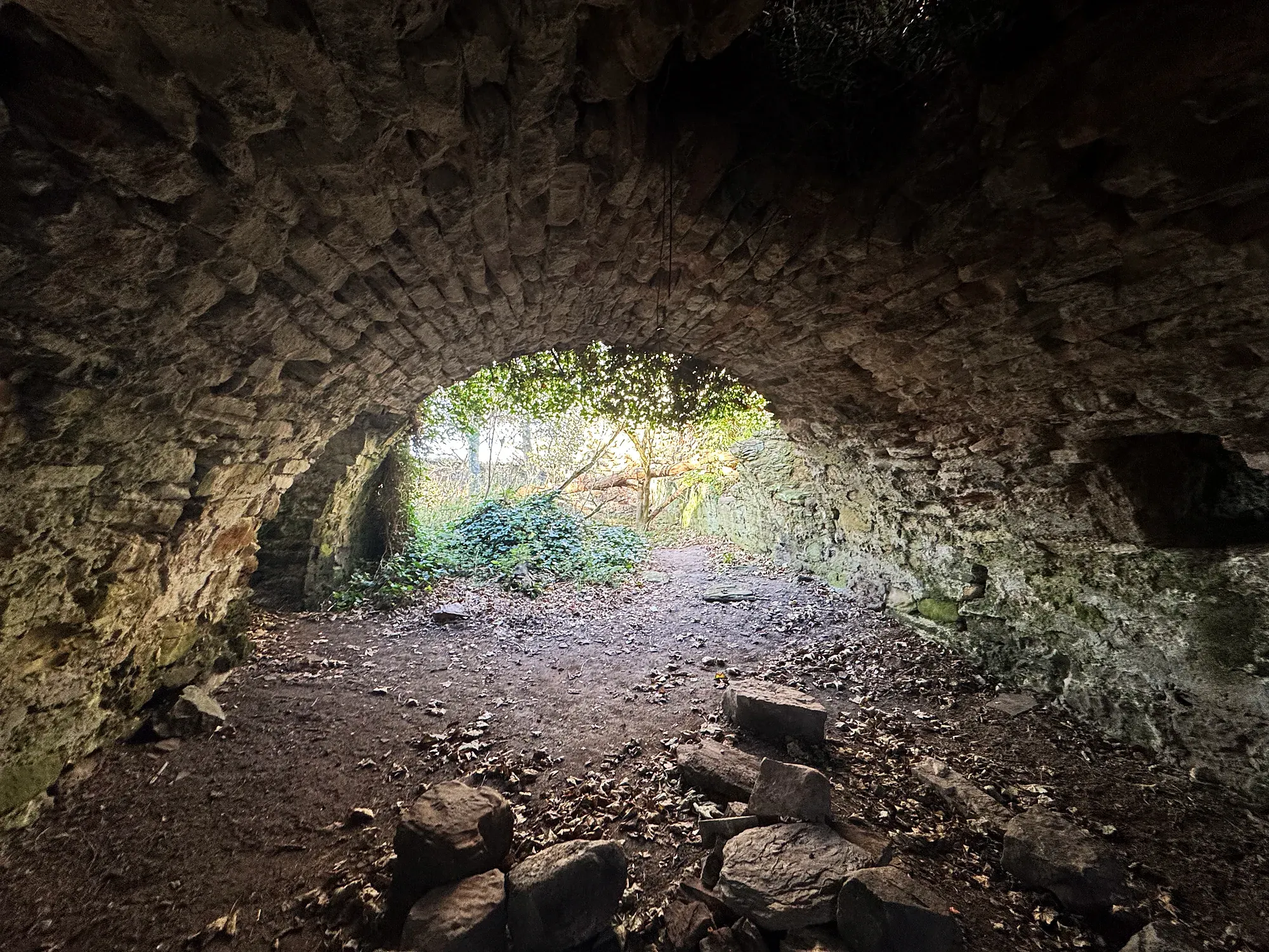 Exit from the Auldhame Castle cellar