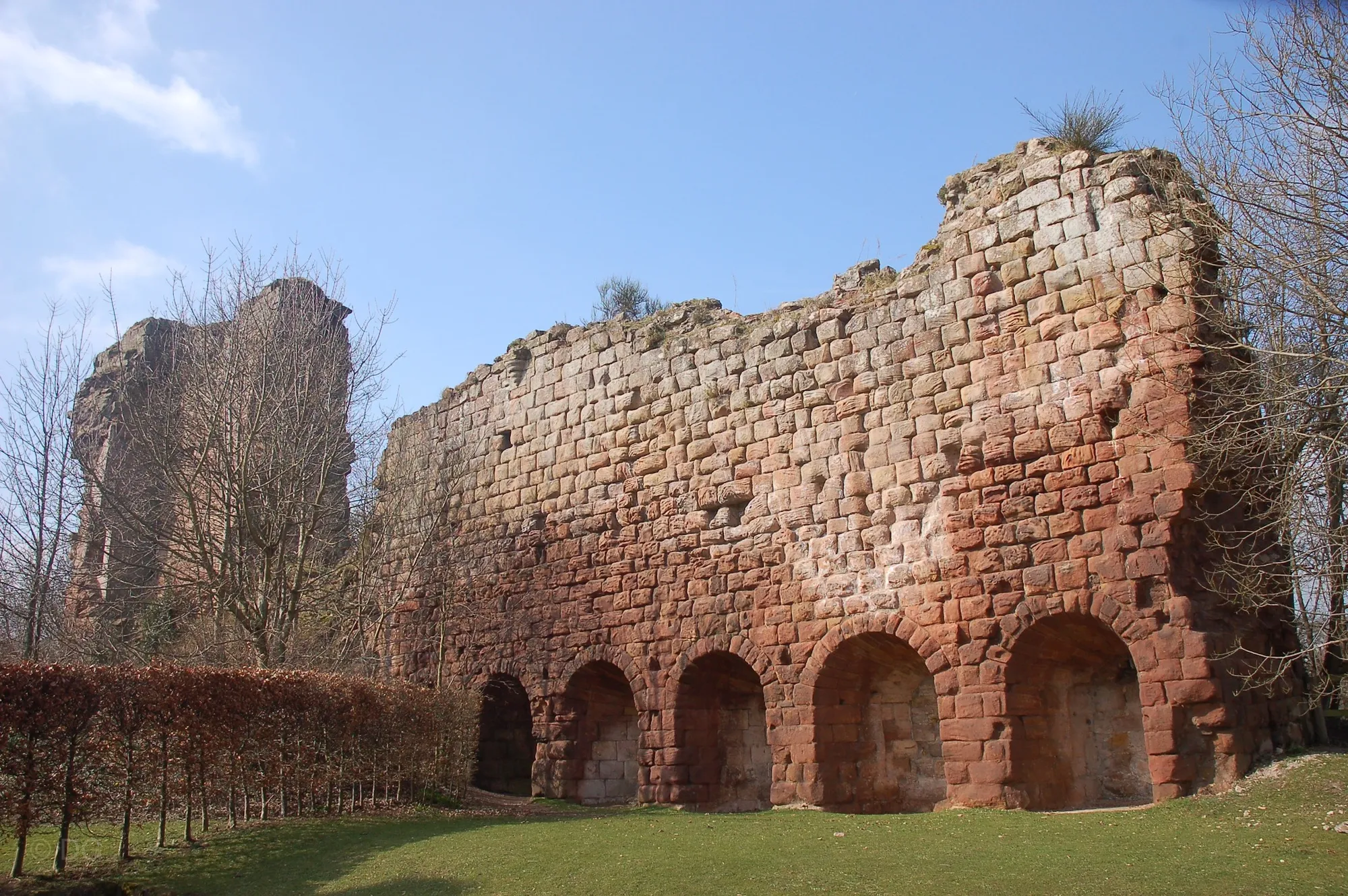 Red sandstone arcades of Roslin Castle
